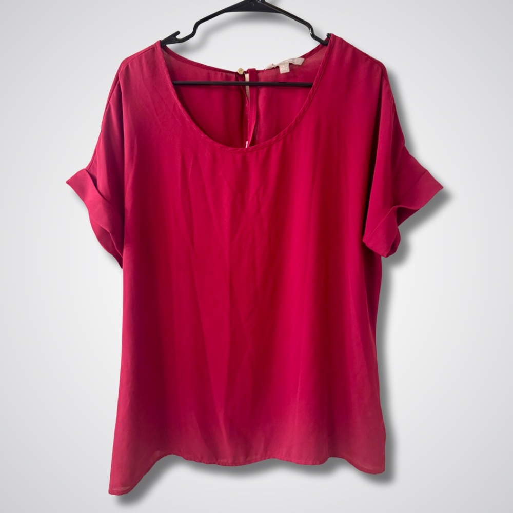 Banana Republic Red Oversized sleeve Blouse